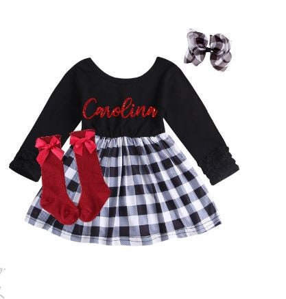 black and white christmas outfit