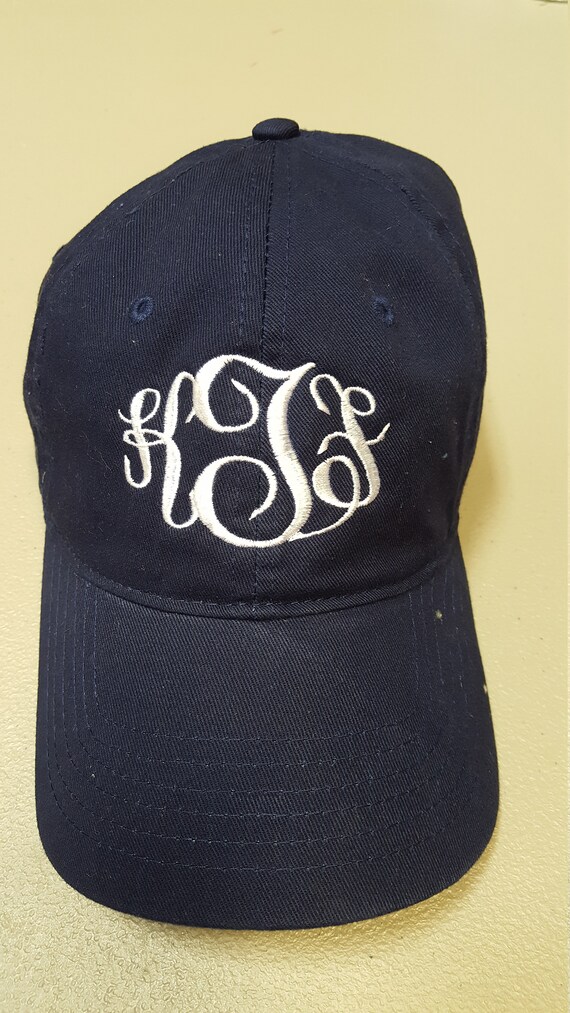 monogrammed baseball caps