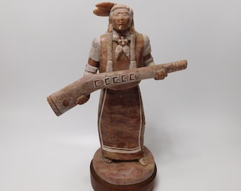 14" Alabaster Sculpture by Navajo artist RICK NEZ