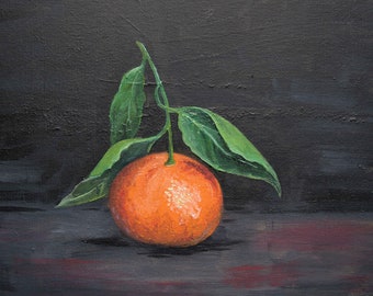 Tangerine Painting by LanaXart Mandarin Painting Photo Poster