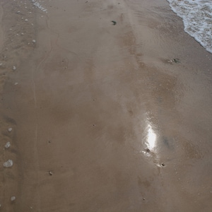 Amber Sea Sand with reflection of Sun Photo Poster