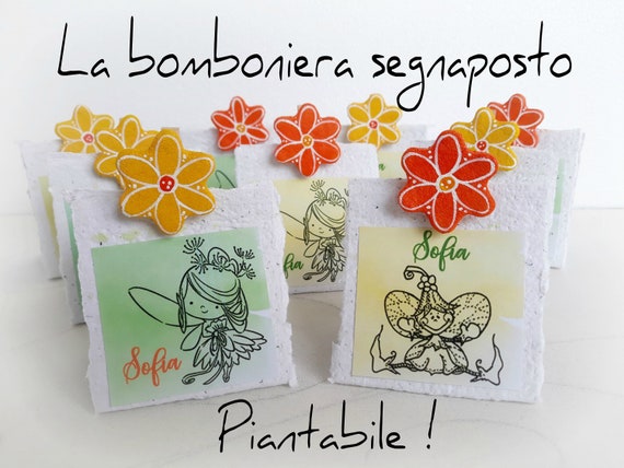 Semi Di Fiori Bomboniera Nascita O Comunione Con Cuori Etsy