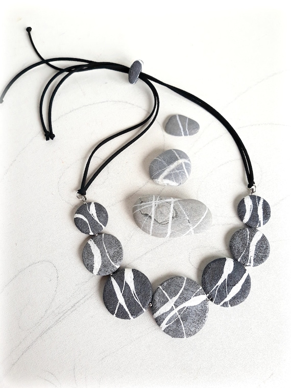 mei Met andere woorden Shuraba Moderne design sieraden Ketting met ronde stenen Bijoux - Etsy België