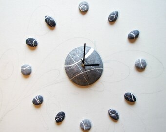 Orologio da parete grande design moderno effetto pietra,Decorazione muro originale in stile minimal zen Arte contemporanea Idee regalo casa