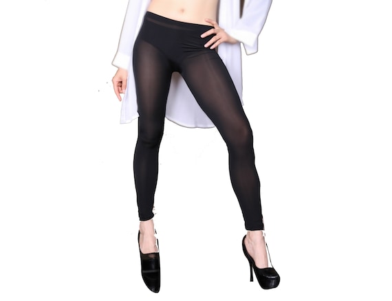 Linvme Women's Sexy See Through Sheer Tight Skinny Pants White Black Legging  