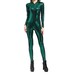 LinvMe Women Mermaid Fish Scale Hooded Catsuit Wetlook Sequin Front Zip One Piece Bodysuit Club Wear Jumpsuit Sexy Halloween Cosplay Costume 