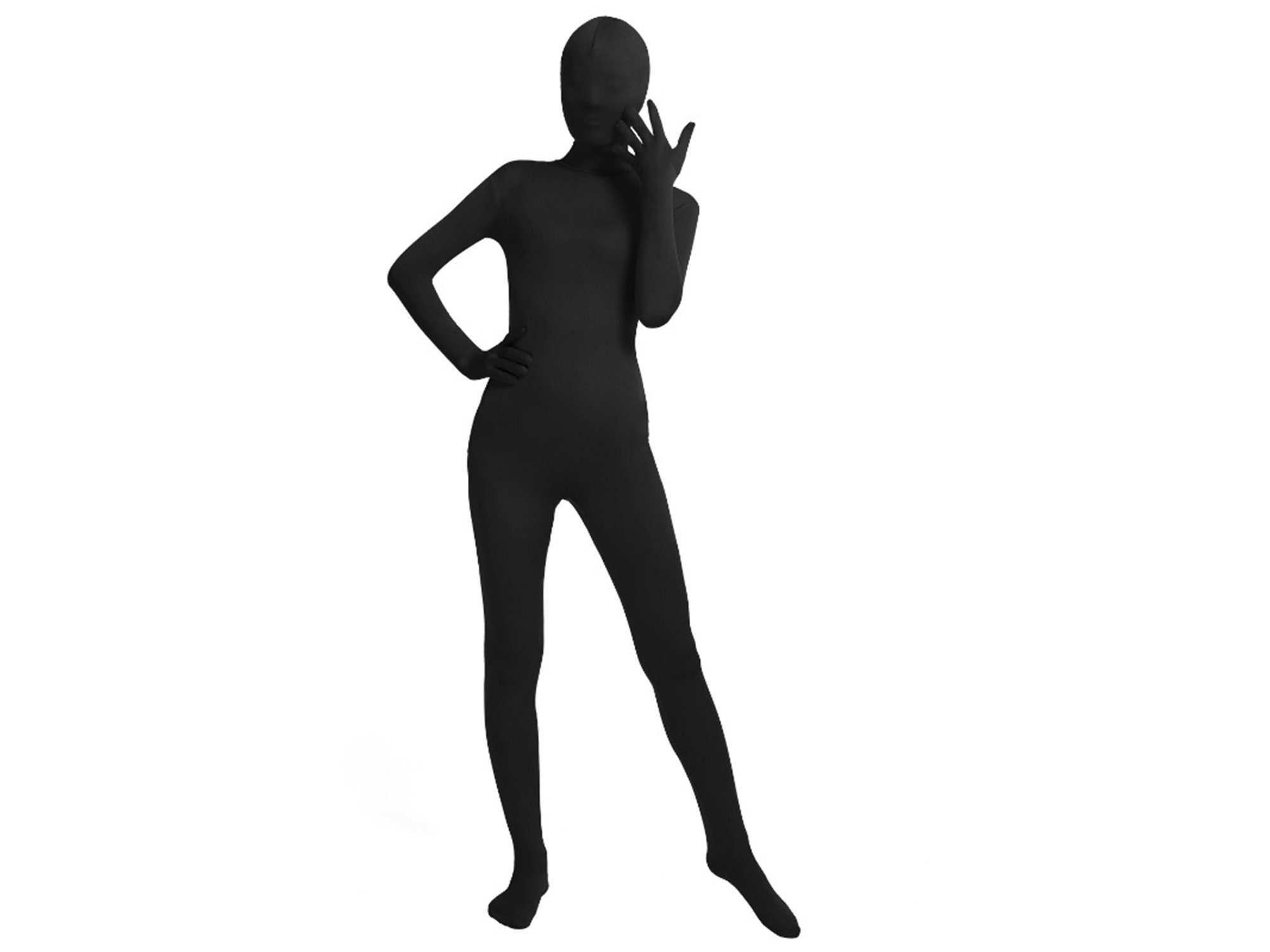 Linvme Womens Cosplay Hooded Full Body Spandex Suit Footed Zentai Cosplay  Costumes Unitard 