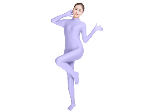 Womens Spandex Zentai Suits One Piece Footed Unitard