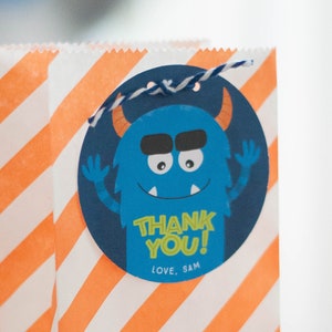Monster Favor Sticker - Favor Tag