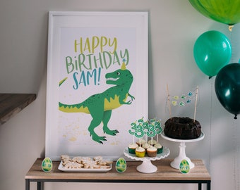 Dinosaur Birthday Poster