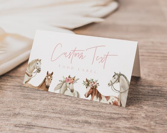 Horse Food Tents - Watercolor - Template - Equestrian