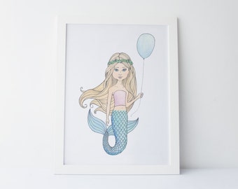 Printable Mermaid Wall Art