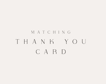 Cartão de agradecimento correspondente