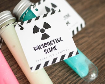 Slime favor tags - Instant download