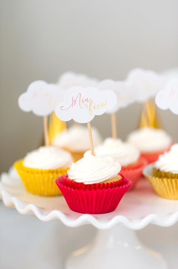 Printable Cloud Cupcake Toppers You Are My Sunshine by Prints For