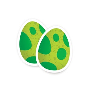 Pegatinas huevos de dinosaurio