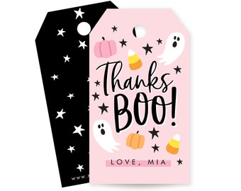 Halloween Party Favor Tags - Hey Boo