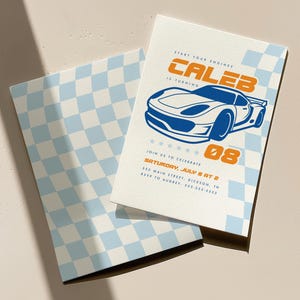 Race Car Birthday Party Invitation Template