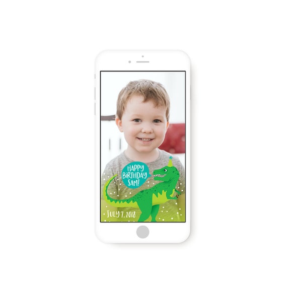 Customized Geo Filter - Dinosaur Party Il_570xn