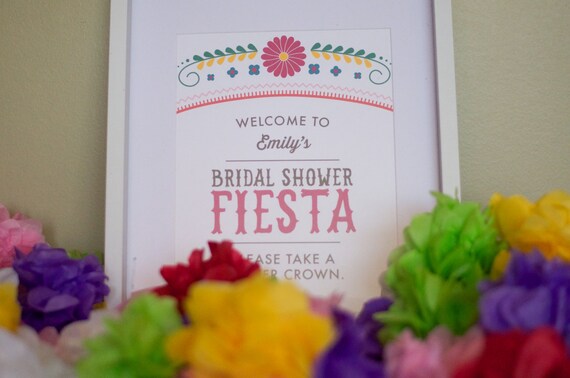 Custom Printable Welcome Sign - Fiesta - Mexican - Cinco De Mayo Il_570xn