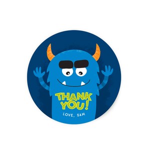 Monster Favor Sticker Favor Tag image 2