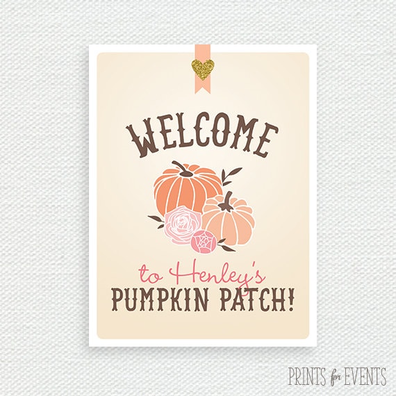 Printable Birthday Party Welcome Sign - Our Little Pumpkin Party - Pumpkin Patch Il_570xn