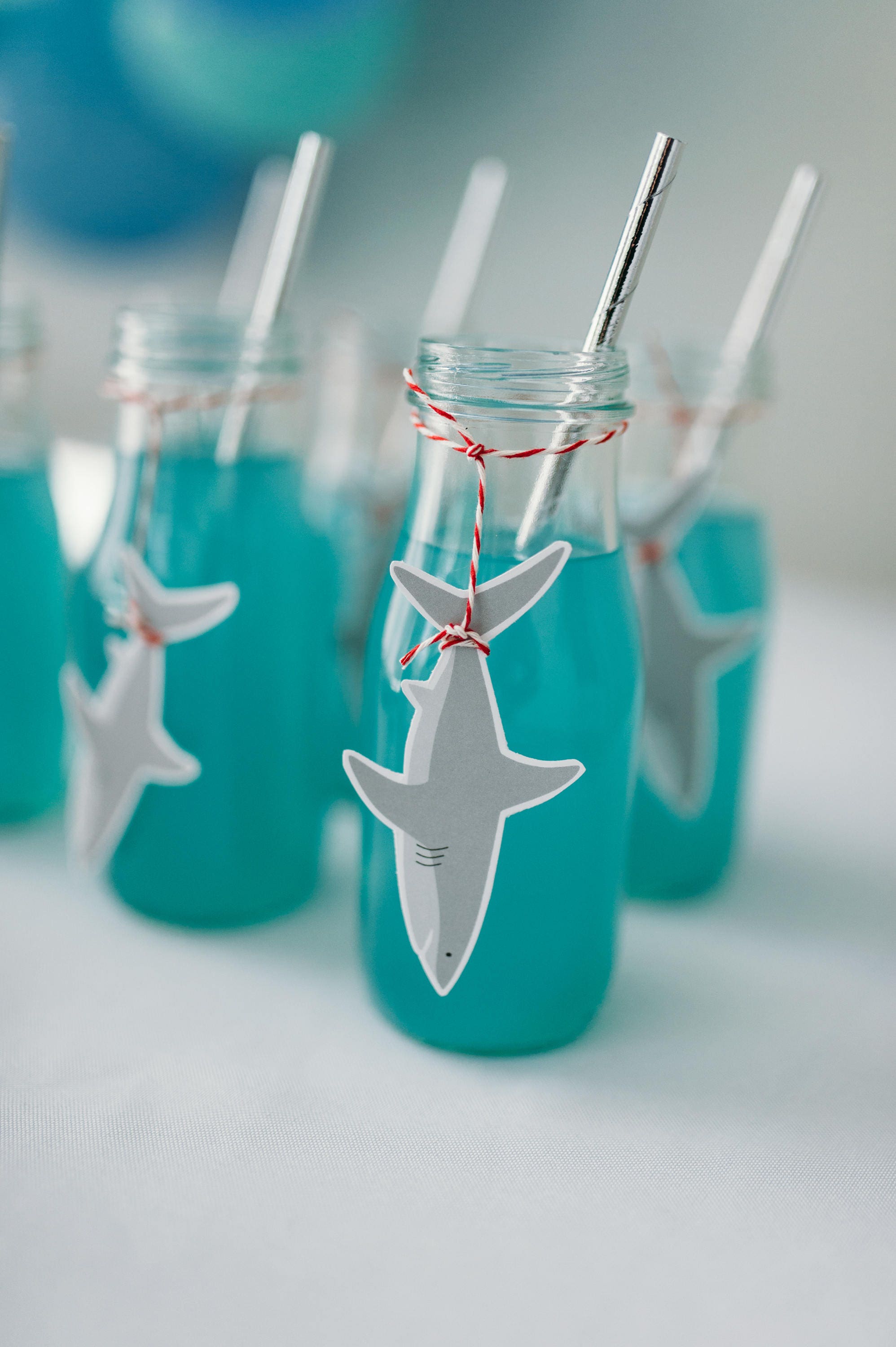 printable shark tags drink tags cupcake toppers shark etsy