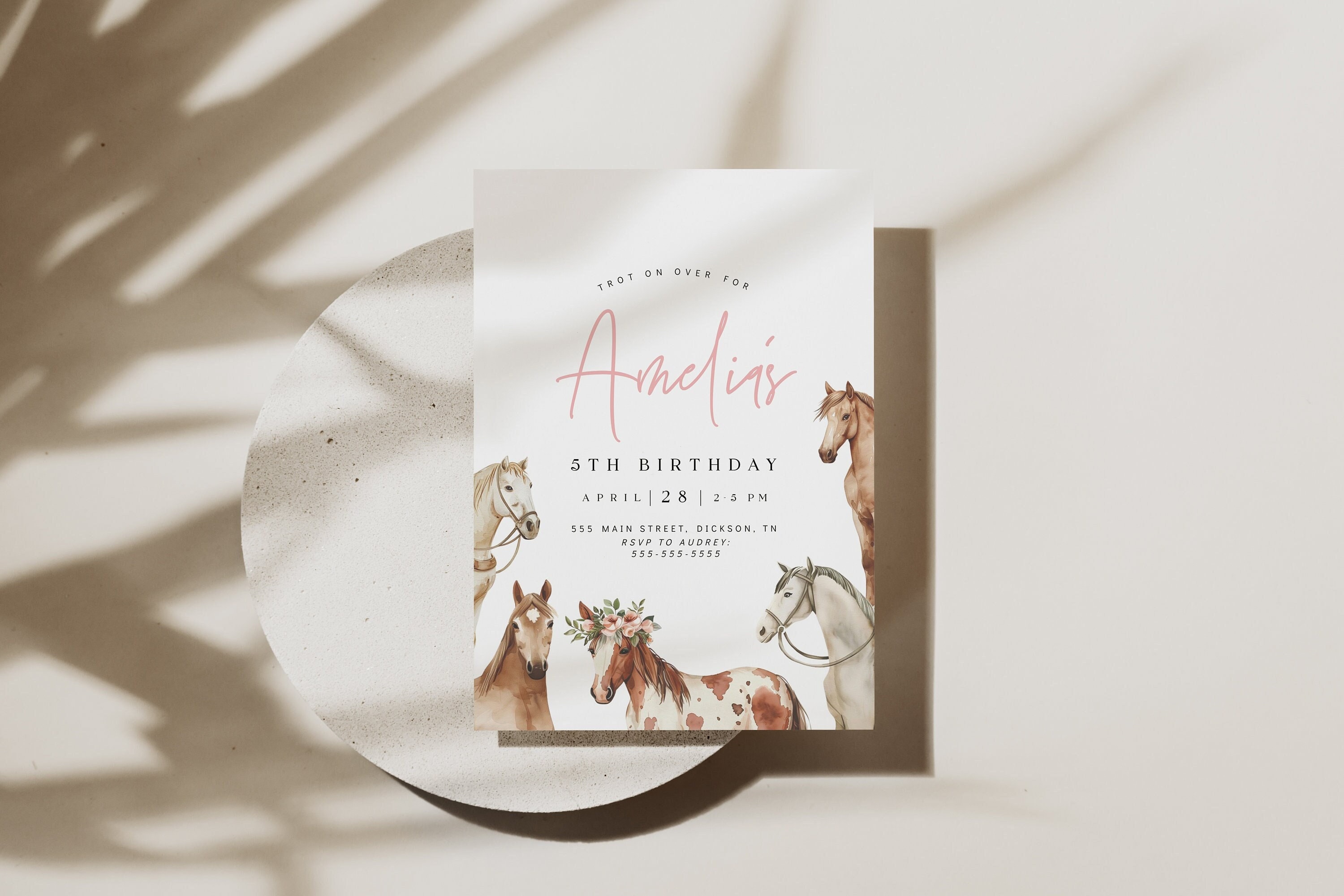 Horse Birthday Invitation