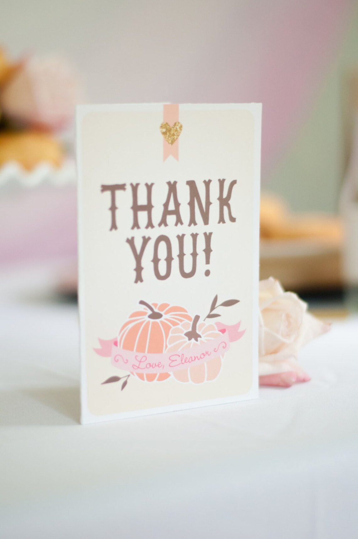 Printable Thank You Card Our Little Pumpkin Party Birthday - Etsy