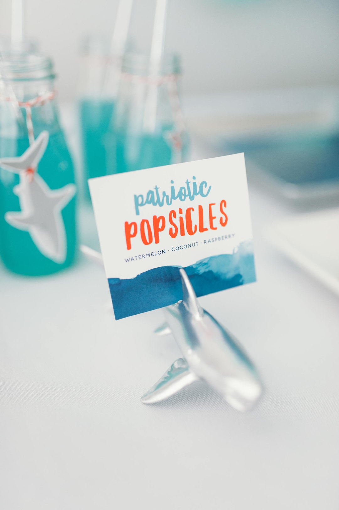 Printable Food Labels - Shark Party - Etsy
