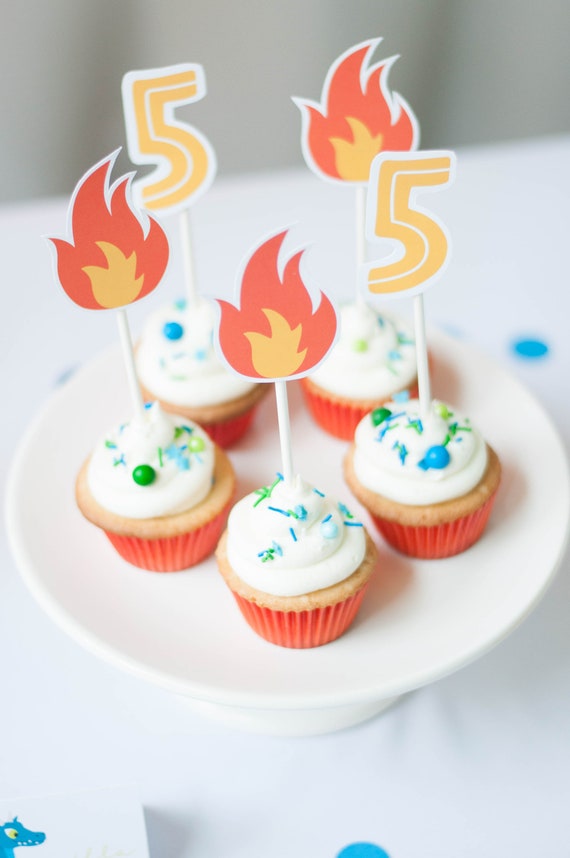 Printable Dragon Cupcake Toppers Il_570xn