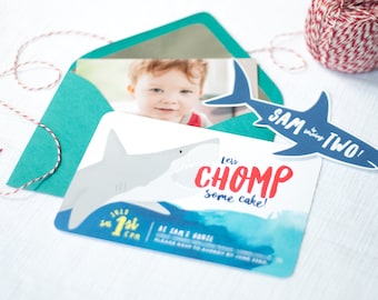 Printable Shark Birthday Invitations - Shark Party