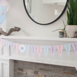Butterfly Party Banner - Instant Download - Happy Birthday Garland