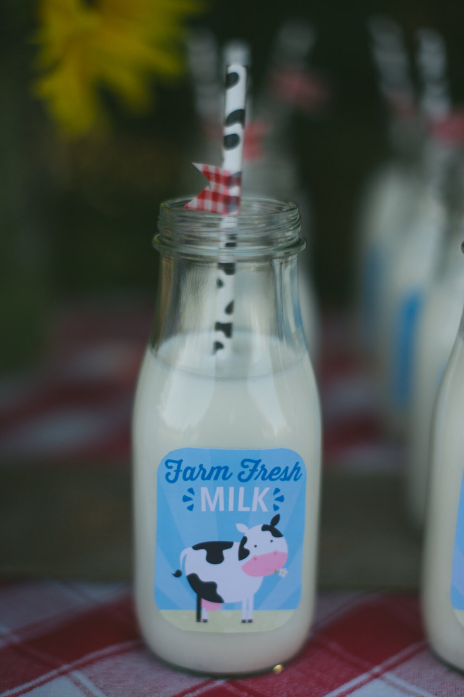 Printable Milk Bottle Labels Farm Animal Birthday Party | Etsy
