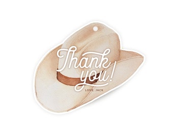 Cowboy Hat Favor Tags