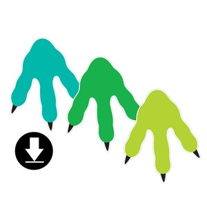 Sofortiger Download - Dinosaurier-Fußabdrücke - Girlande