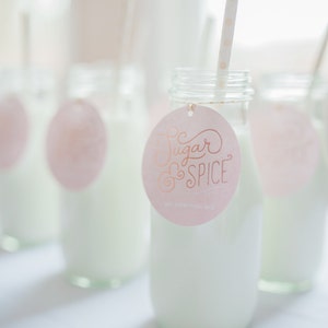 Printable Sugar And Spice Party Circles - Tags