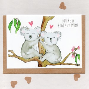 Eres una MAMÁ/MAMÁ KOALATY. tarjeta de felicitación . tarjeta del día de la madre. lindo koala. australiana. Australia