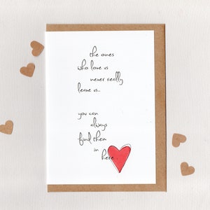 TROUVEZ-LES dans votre COEUR. carte de sympathie. deuil. perte. en pensant à vous. chagrin. adieu. simple minimal moderne. Australie