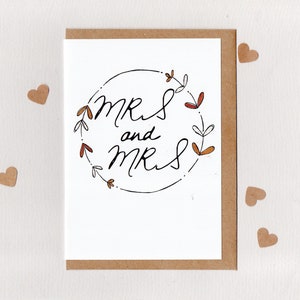 Sra. e Sra. cartão de casamento . cartão de felicitações. convite de lembrança de amor de namorados de noivado. casamento entre gays e lésbicas do mesmo sexo. boho. Austrália