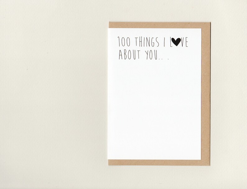 10 Things I Love About YOU . Greeting Card . Valentines - Etsy Australia