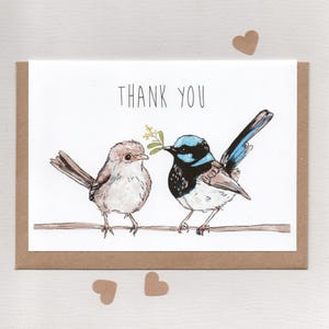 SUPERB FAIRY WREN. Cartão de agradecimento. Excelente par de fairy wren. Malurus cyaneus. Observador de pássaros. Observador de pássaros. Observador de pássaros. Nerd de pássaros. Austrália