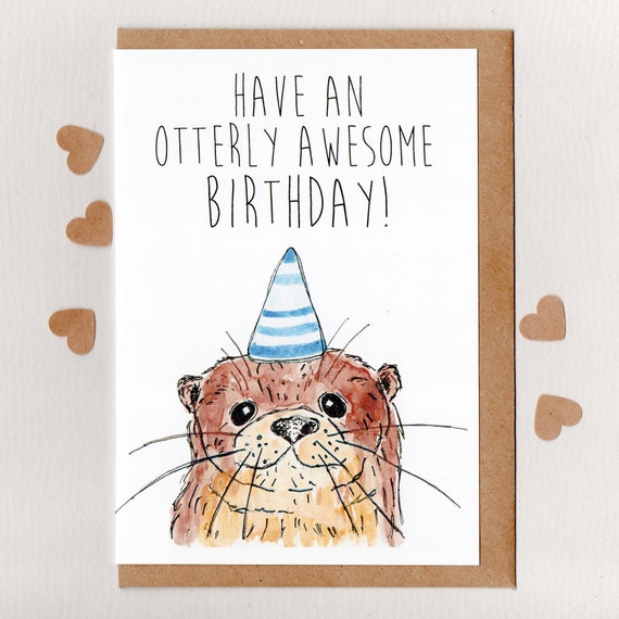 Otterly Birthday Card Otterly Birthday Card