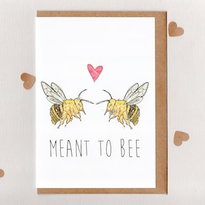 MEANT TO BEE . wedding card . Australian native Teddy Bear Bees . engagement card . Amegilla bombiformis . Australian wedding card