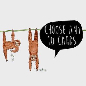 10 CARTÕES . escolha quaisquer 10 cartas. cartão de felicitações. impressão de cartão de arte ilustração. cartões no atacado. cartões em massa. cartões ecológicos. Austrália