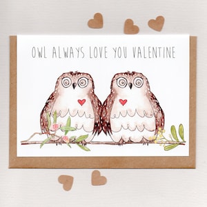 OWL T'AIME TOUJOURS LA SAINT-VALENTIN. carte de voeux. carte de saint valentin. petit ami petite amie mari femme. Lesbiennes homosexuelles de même sexe. Australie