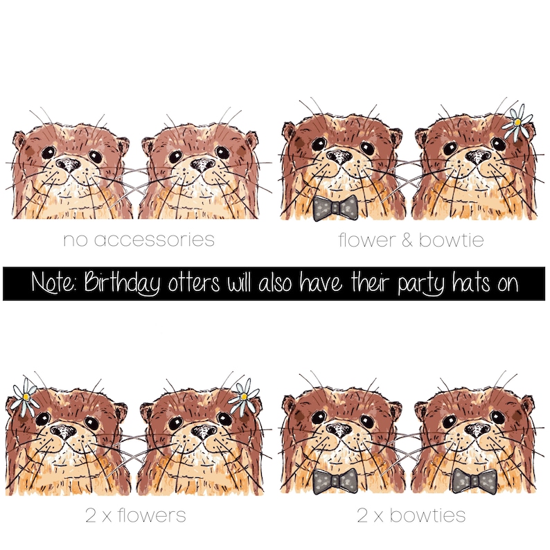 Happy BIRTHDAY to my SIGNIFICANT OTTER . greeting card . spouse birthday card . wife . husband . unisex adult birthday . cute . australia image 3