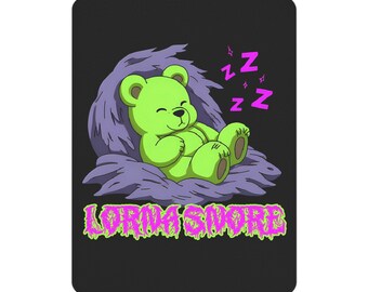 Metal Mommy Toddler Blanket, Lorna Snore, Funny, Cute, Death Metal, Nursery Blanket, Baby Shower Gift, Metalhead Toddler Bedding, Rock and