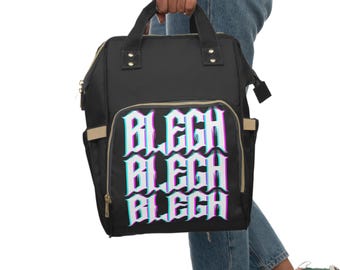 Backpack, Blegh Deathmetal Hardcore Breakdown Elder Emo Design, Diaper Bag, Baby Shower Gift, Mom Travel Organizer, Goth Punk Alternative