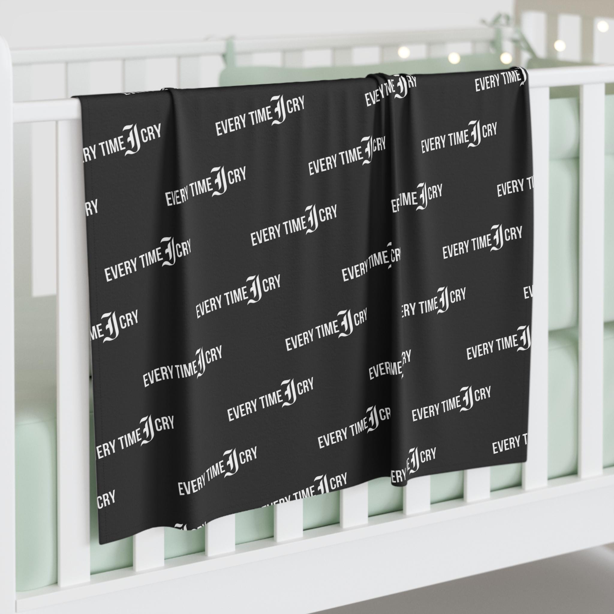 Swaddle Blanket, Every Time I Cry Elder Emo Mom play on Every Time I Die band logo, Alternative Baby Shower Gift, Soft Baby Wrap, Newborn